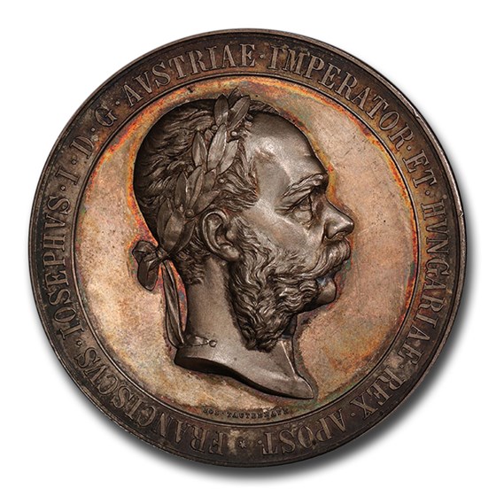 1891 Austria Silver Medal Franz Joseph I SP-64 PCGS 1891 Austria Silver Medal Franz Joseph I SP-64 PCGS